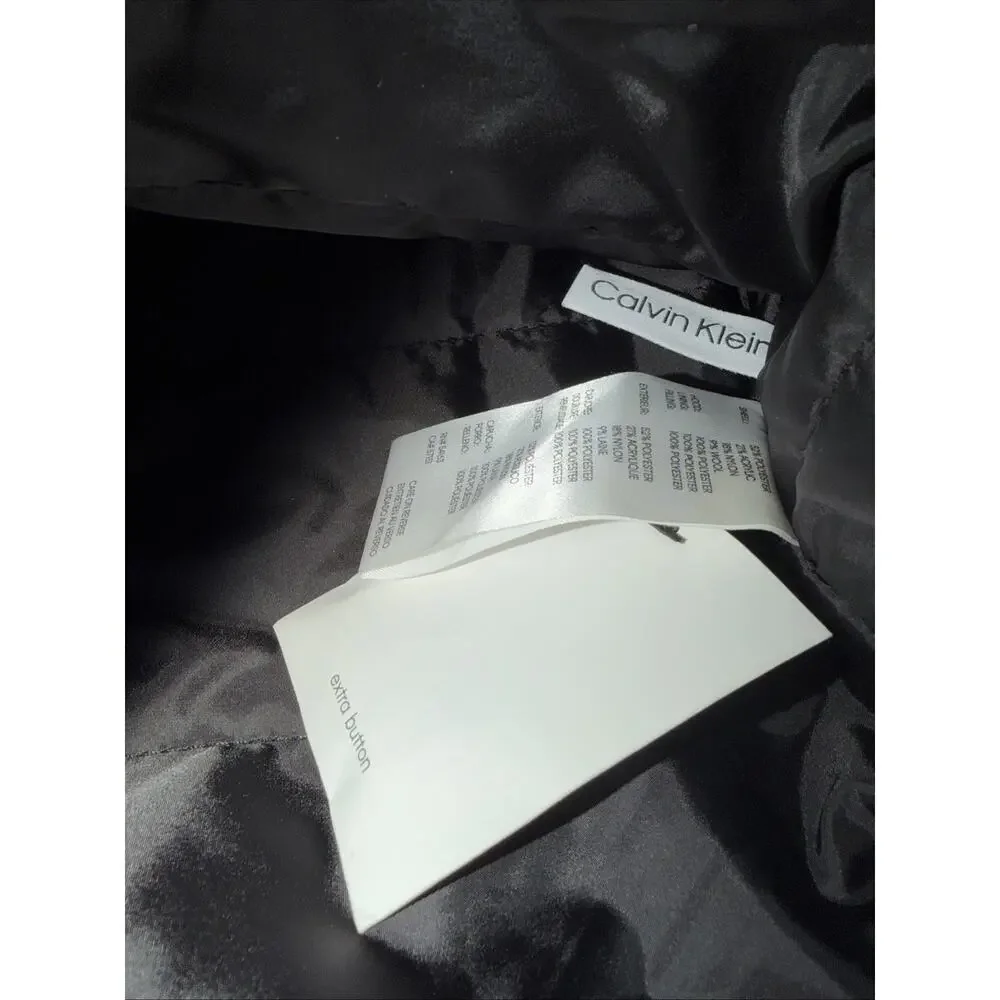 Calvin Klein Men’s Small Hooded Shirt Jacket Black